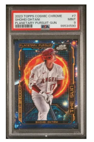 2023 TOPPS COSMIC CHROME PLANETARY PURSUIT 7 SHOHEI OHTANI SUN front